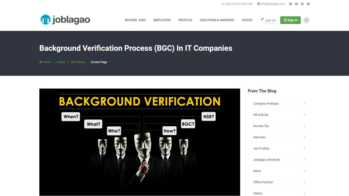 Background Verification Process (BGC) in IT Companies